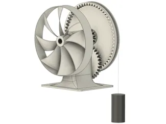 Gravity powered fan