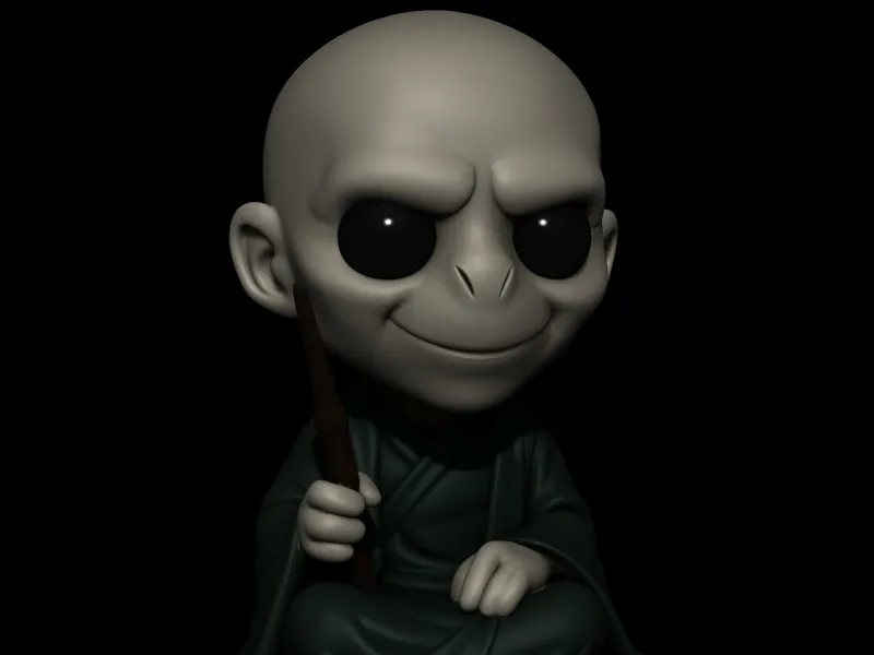 Cute Voldemort Wizard – Chibi STL Figure