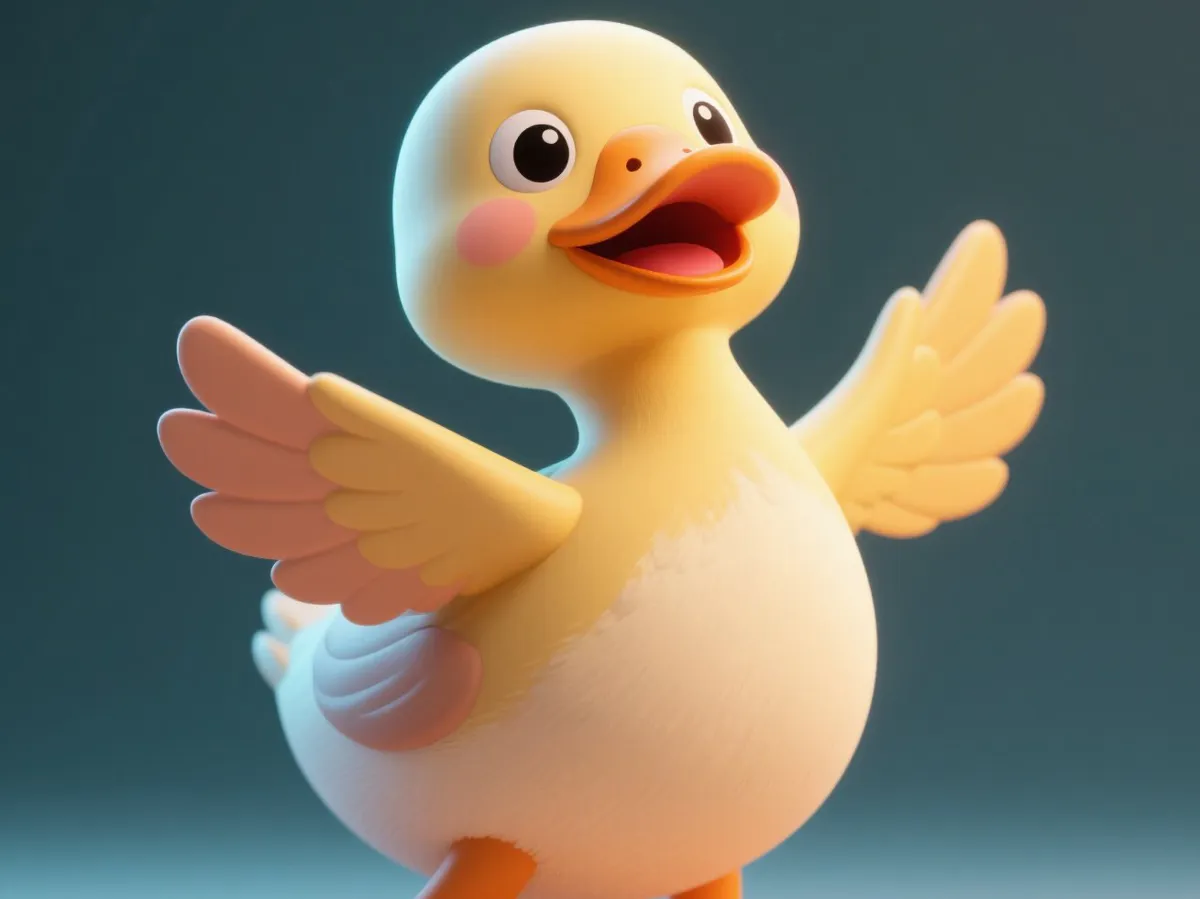 Petit canard joyeux