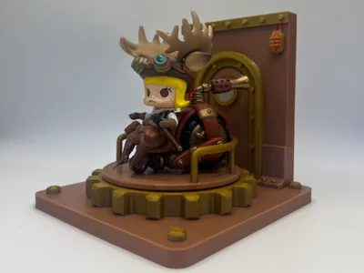Steampunk Figurine Base