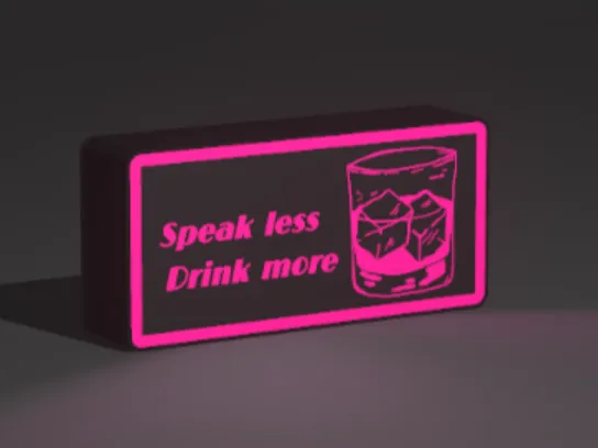 鸡尾酒氛围灯箱
