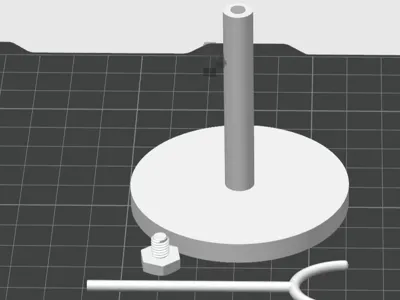 12-inch doll adjustable height stand, detachable base version
