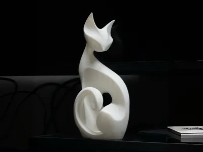 Minimalist Cat Sculpture - 1