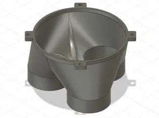 120mm 转55mm 四通转接头