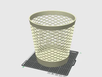 Openwork trash can