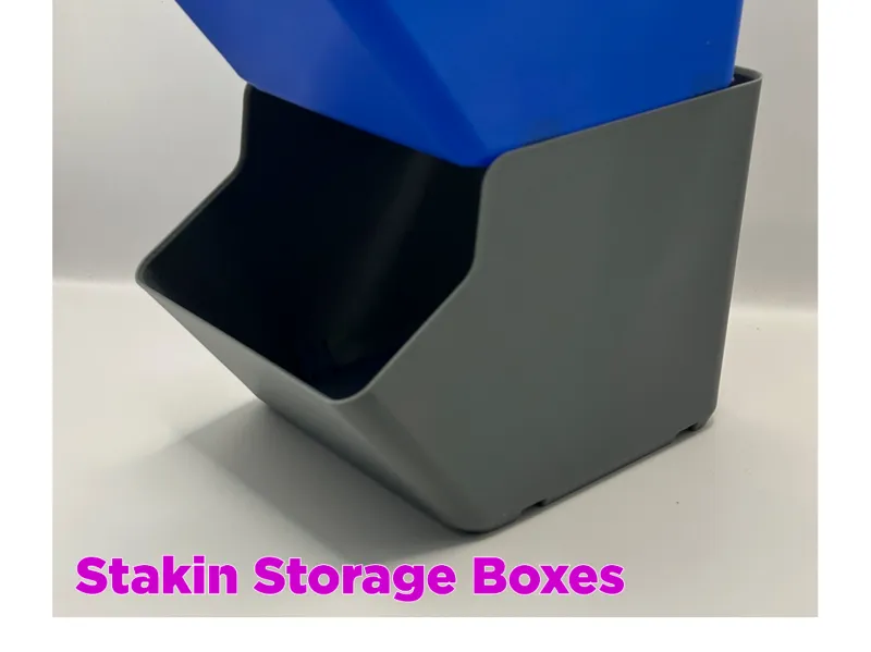 Staking Storage Part Bin Boxes - Parametric