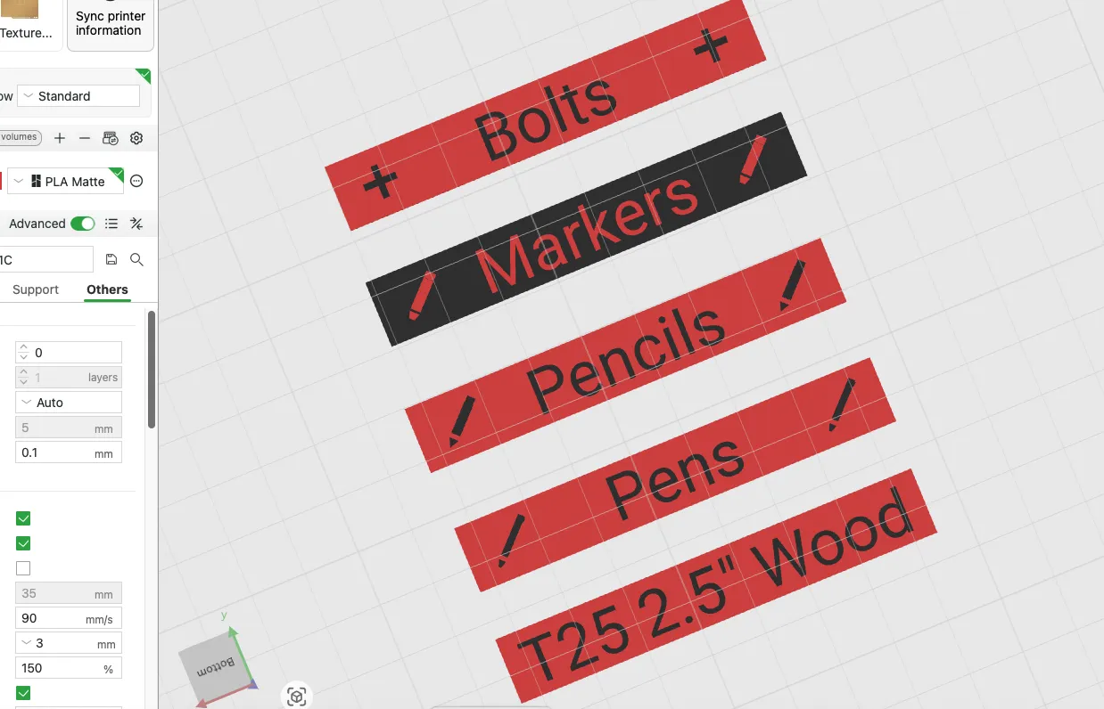 Multiboard Simple Drawer Label Generator (Flush) - Free 3D Print Model ...
