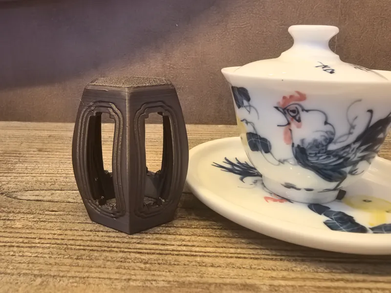 六棱凳镂空盖置