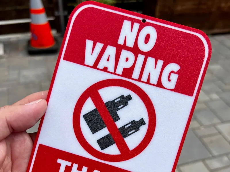 No Vaping Sign