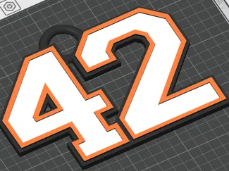 Cadena Varsity Sports Number – Colgante