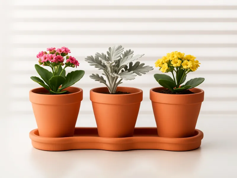 Desktop Mini Garden Planter Set with Tray