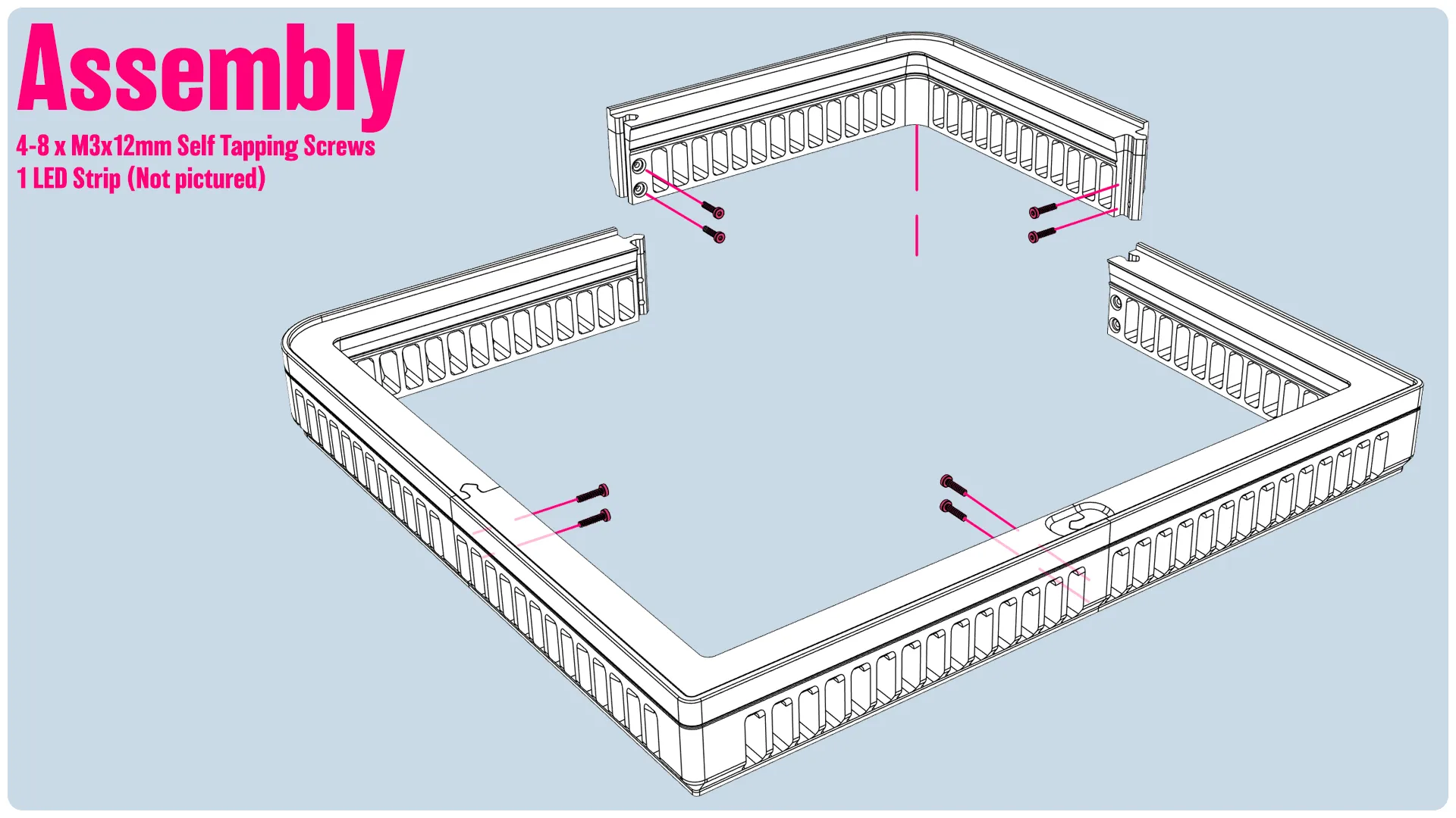 Led Risers Detail Vented LED Riser For X1/P1 - Free 3D Print Model - MakerWorld