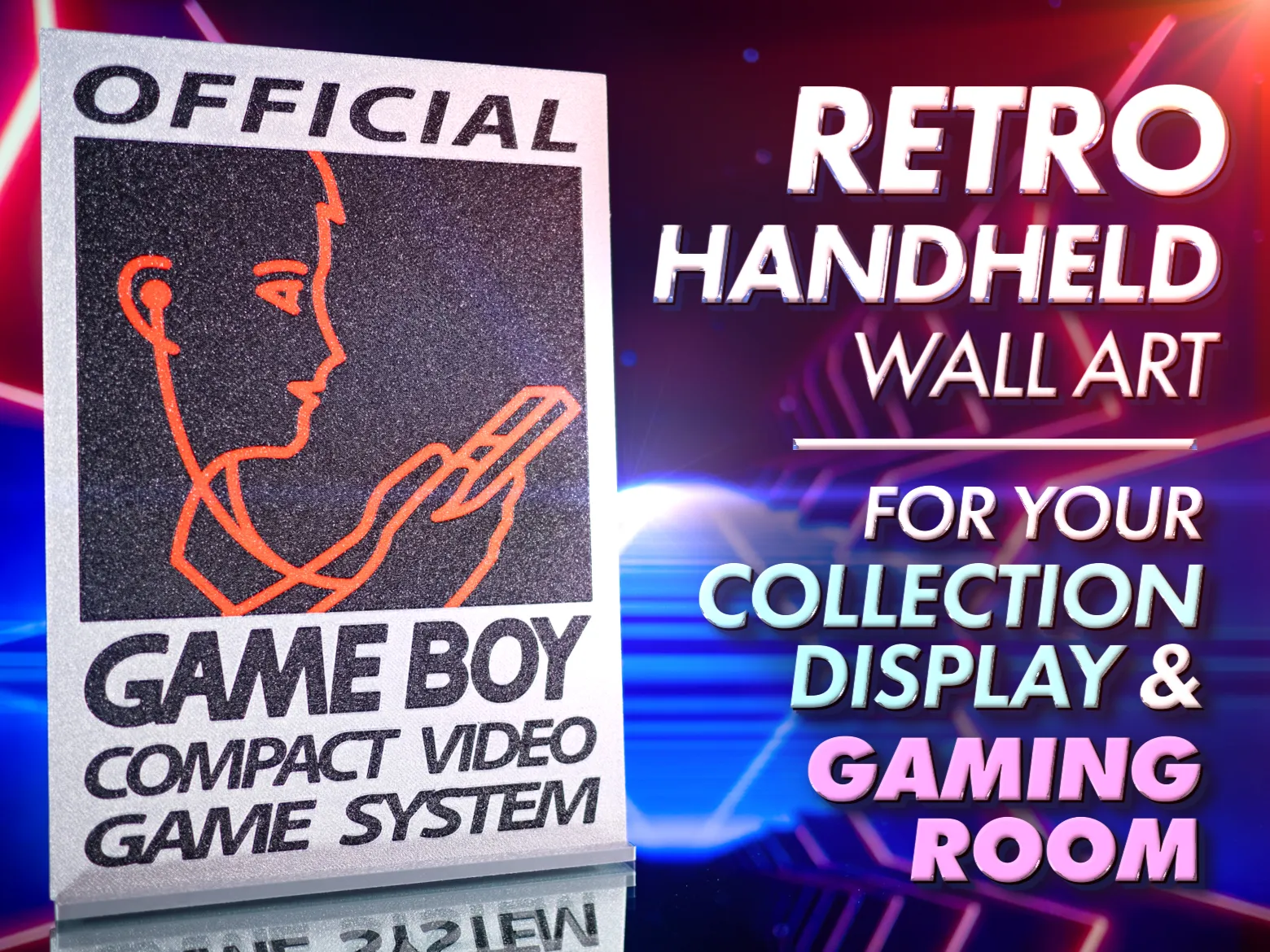Official Gameboy Gameboy Compact Video Game System Logo Wall Art