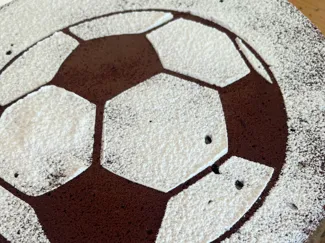 Stencil torta pallone calcio