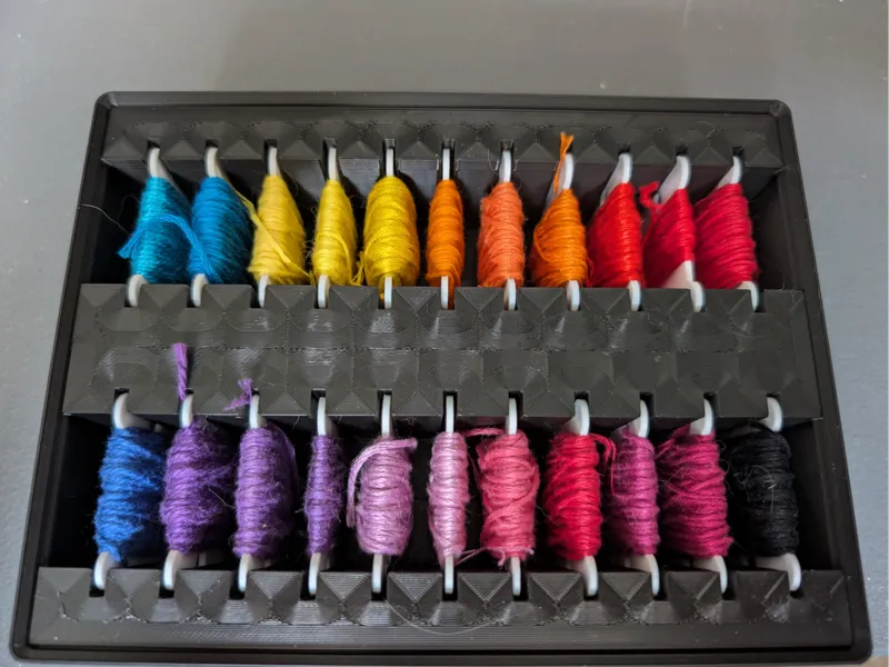 Embroidery gridfinity box