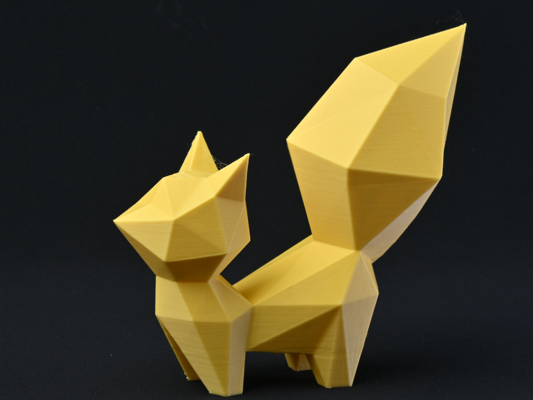 Little Fox Low Polygon, Little Little Prens, Cut Faceted Little Fox