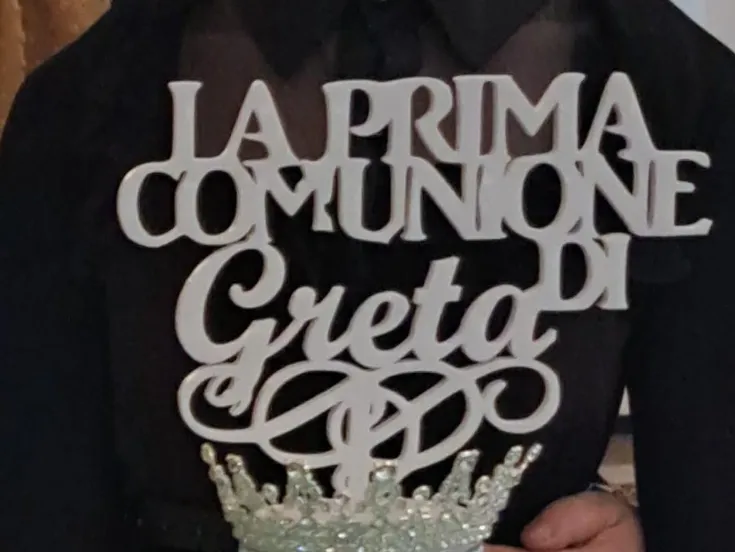 scritta x decorazione torta