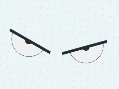 Frown eyes