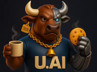 Mascote Bull Cyborg 3D – U.AI