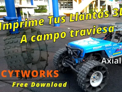 3D Printed Airless RC Off-Road Tires - Free Download