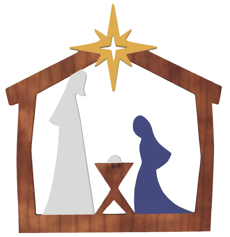 Minimalist Nativity Scene