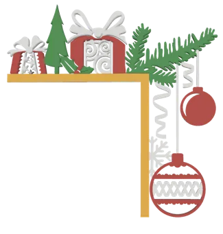 Christmas ornament door corner