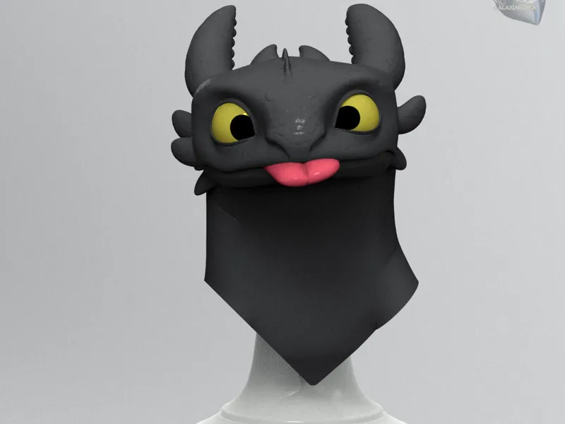 Toothless Night Fury – Playful Bust STL