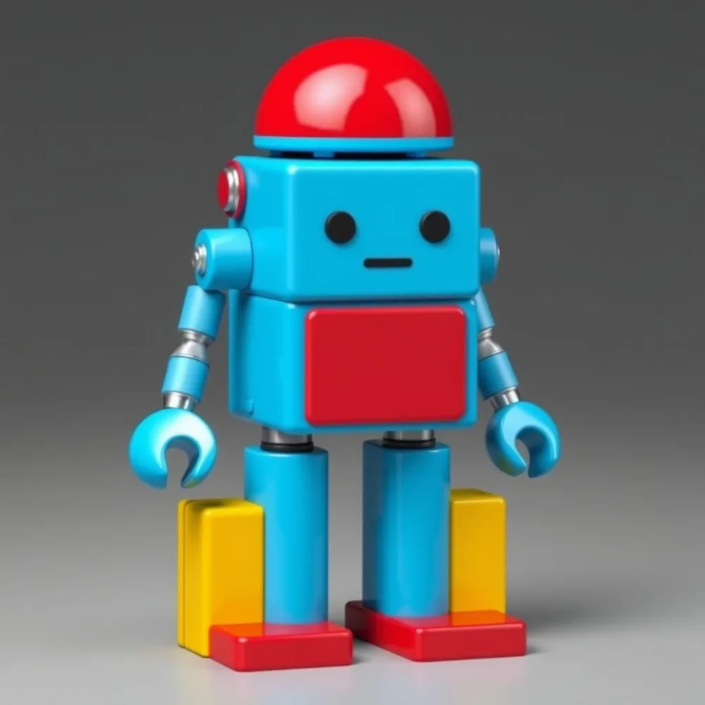 Retro Block Robot - Free 3D Print Model - MakerWorld