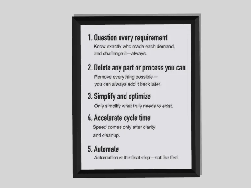 Elon Musk's Guiding Engineering Principles