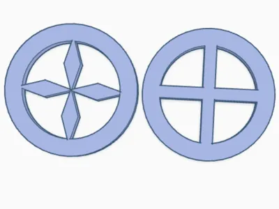 Gaming Crosshair-Inspired Mug Coasters – Set of 2