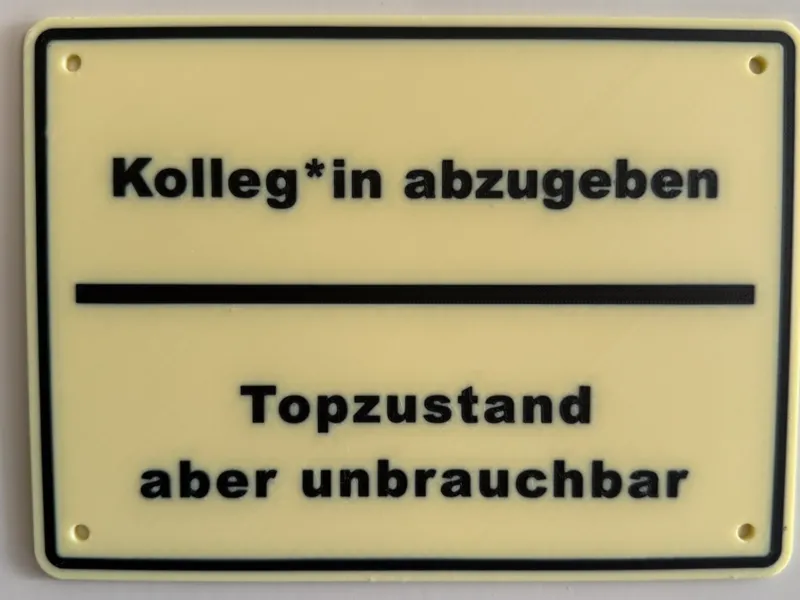 Kolleg*in abzugeben