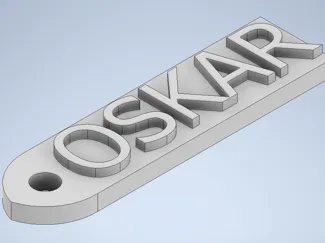 Keychain name tag "OSKAR"