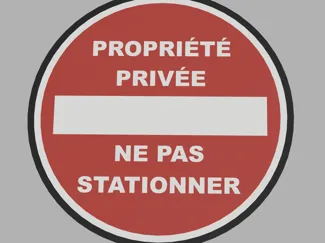 Panneau ne pas stationner FR
