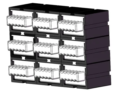 Modular Storage Box (Stackable to create a wall)