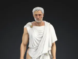 A sculpture of Socrates