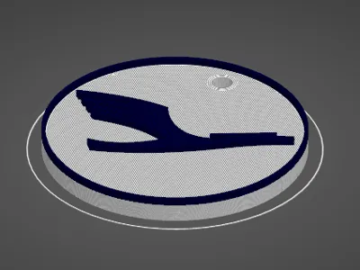 Lufthansa logo keychain