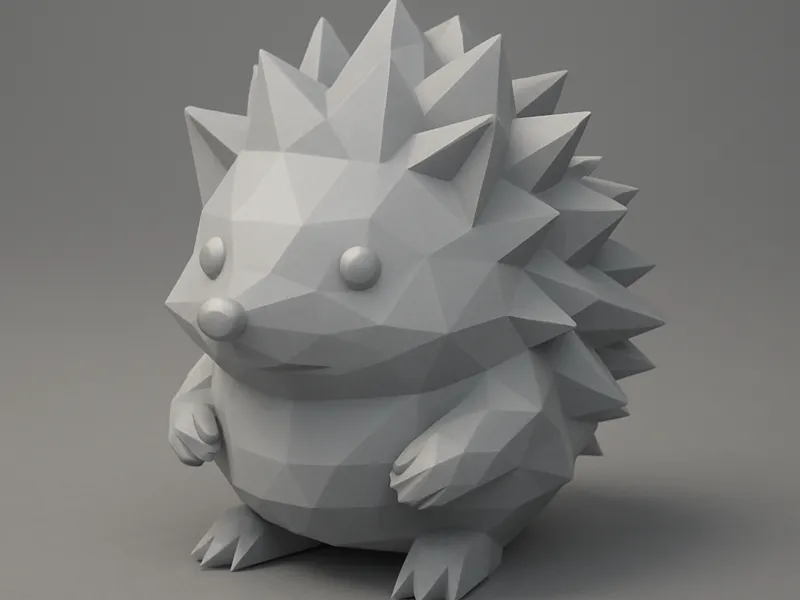 Lowpoly Igel Hedgehog 