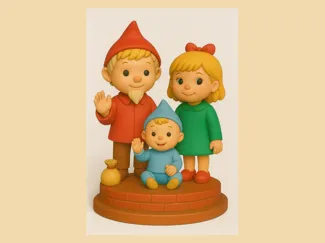 Sandmännchen – Familie mit Kind