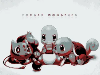Hueforge Pokemon Bisasam, Glumanda, Schiggy