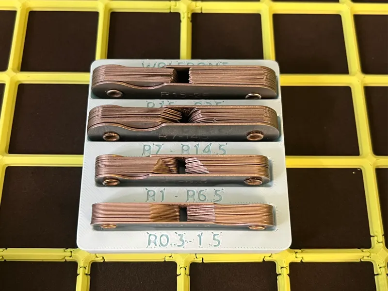 Walfront Radius Gauge R0.3 - R25 Gridfinity Holder