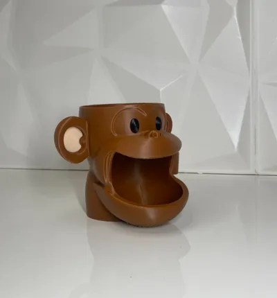 Monkey Pistachio bowl (Multiparts) by PixelForm 3D MakerWorld: Download ...