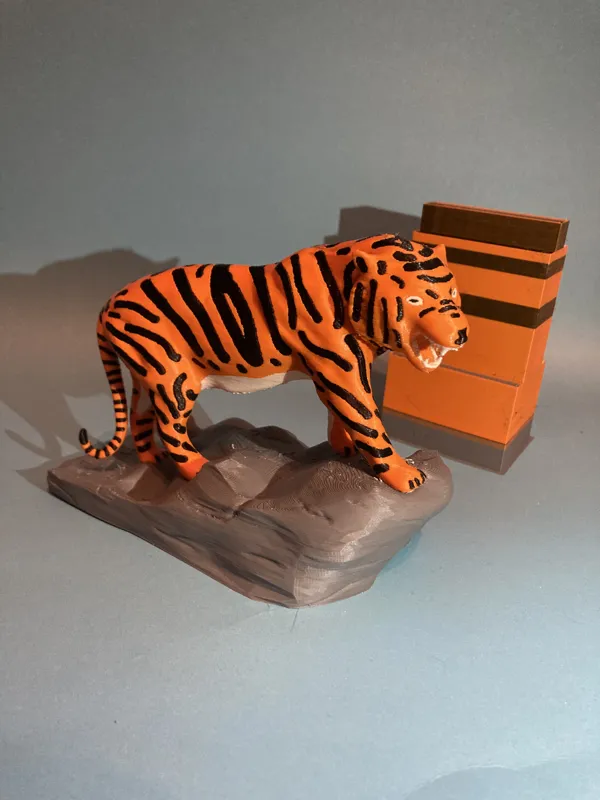 MMU Painted Realistic Tiger