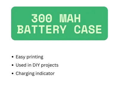 Battery case for 3.7 v battery charging modules