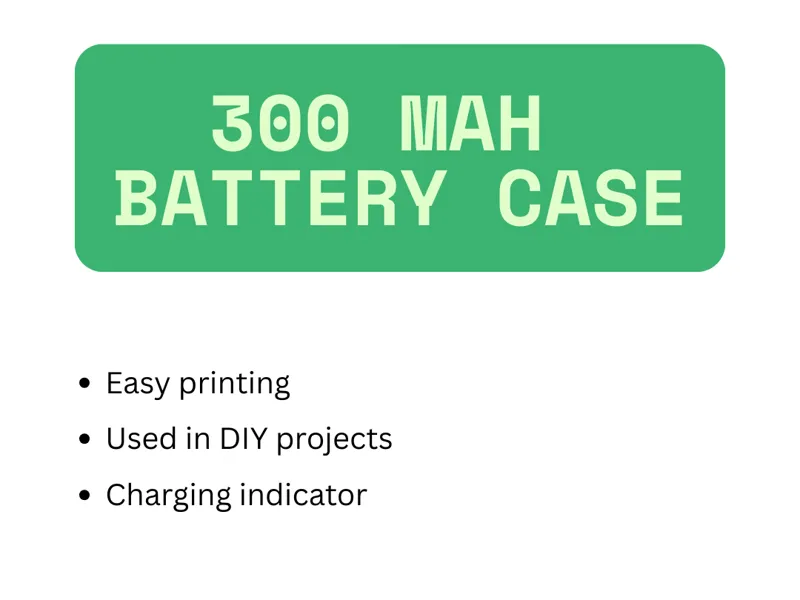 Battery case for 3.7 v battery charging modules