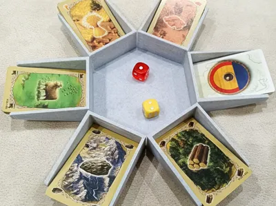 Catan Card Holder & Dice Tray