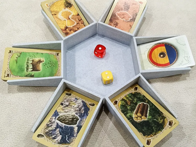 Catan Card Holder & Dice Tray
