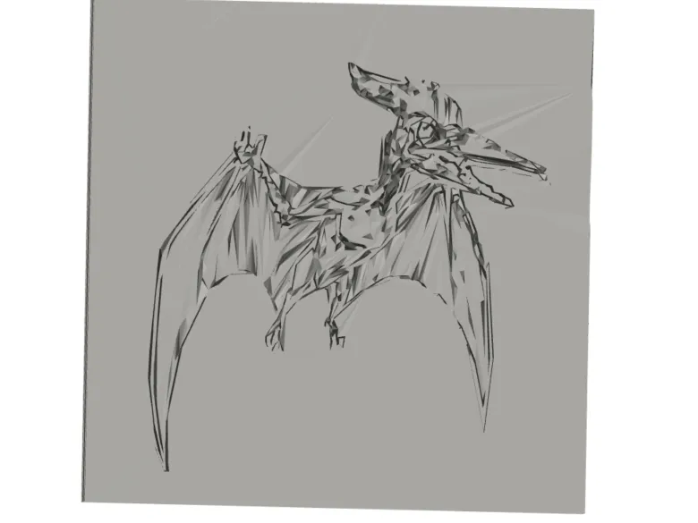 3D Printable Pterodactyl Fossil