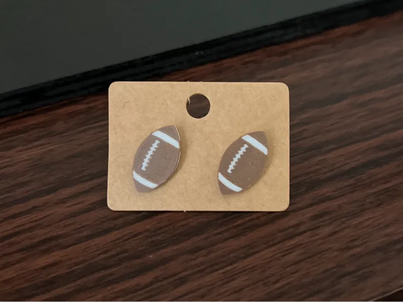Football Stud Earrings