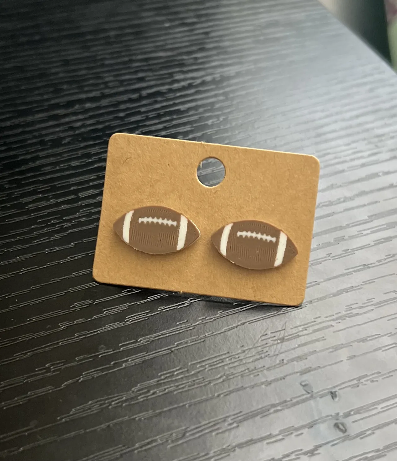 Football Stud Earrings view 2