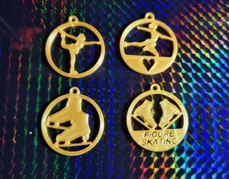 Ice skating keychain/necklace